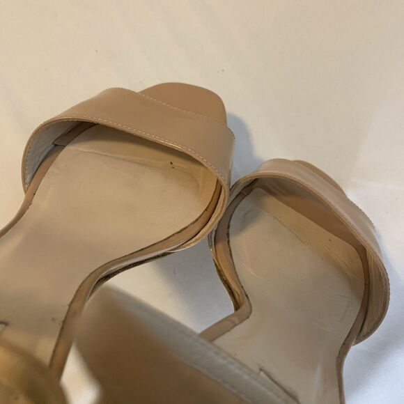 LK Bennett Helena Patent Leather Heels Nude Ankle Strap Career - US 9 EU 39 - Picture 6 of 8